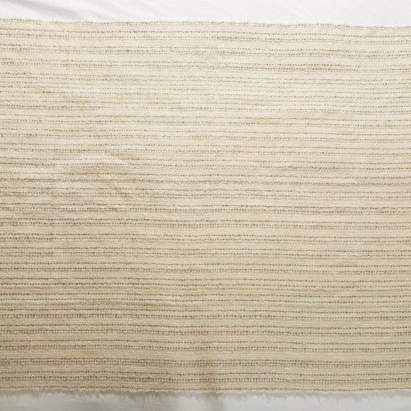 Nantucket Looms Windswept Ivory Handwoven Multi-Fiber Throw Blanket UNUSED NWT - Picture 13 of 13